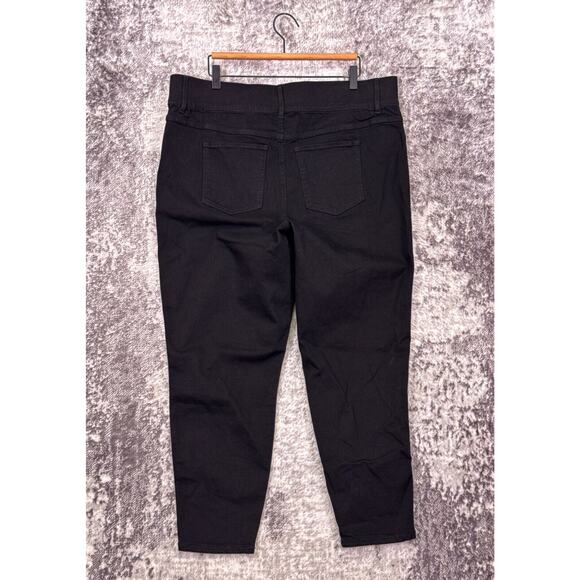 New SPANX Jeans 2X Womens Ankle Skinny Clean Black Denim Plus Size - Picture 2 of 7